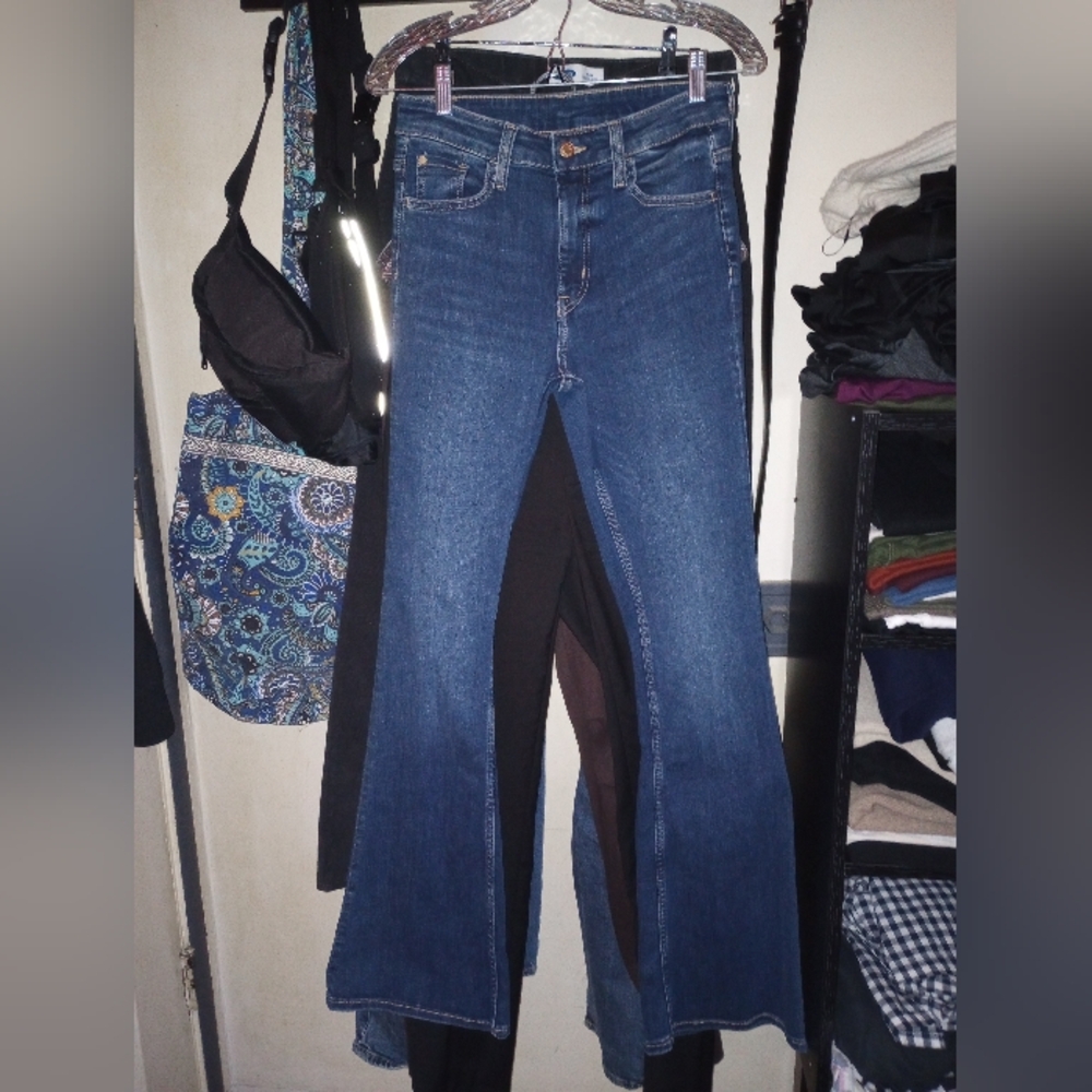 H&M ultra high rise flare jeans, size 4